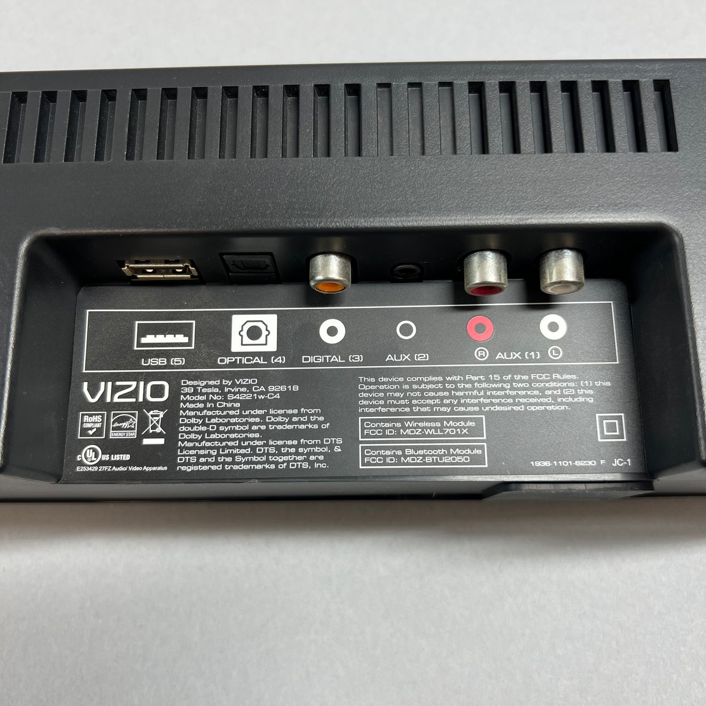 Vizio S4221W-C4 Sound Bar 10612140022