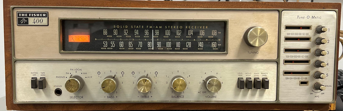 The Fisher 400-T AM-FM Stereo Receiver