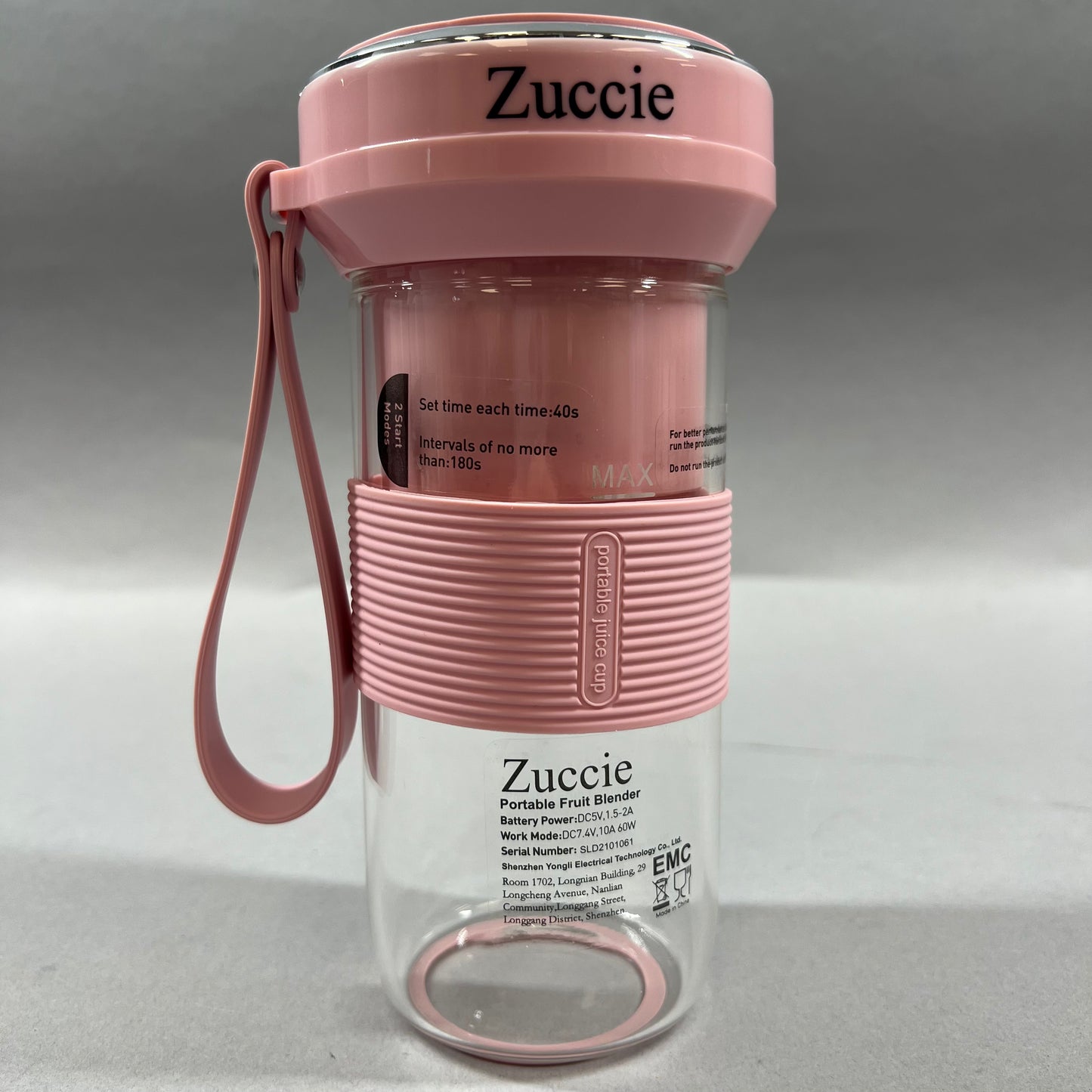 New Zuccie Portable Fruit Blender Pink