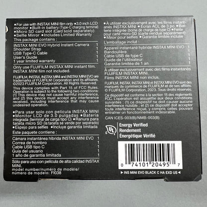New fujifilm instax mini evo Hybrid Instant Camera F1038