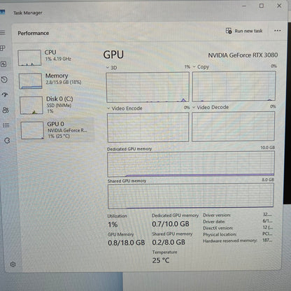 Alienware AMD Ryzen 9 5900 3.0GHz 16GB RAM 1TB SSD Nvidia GeForce RTX 3080