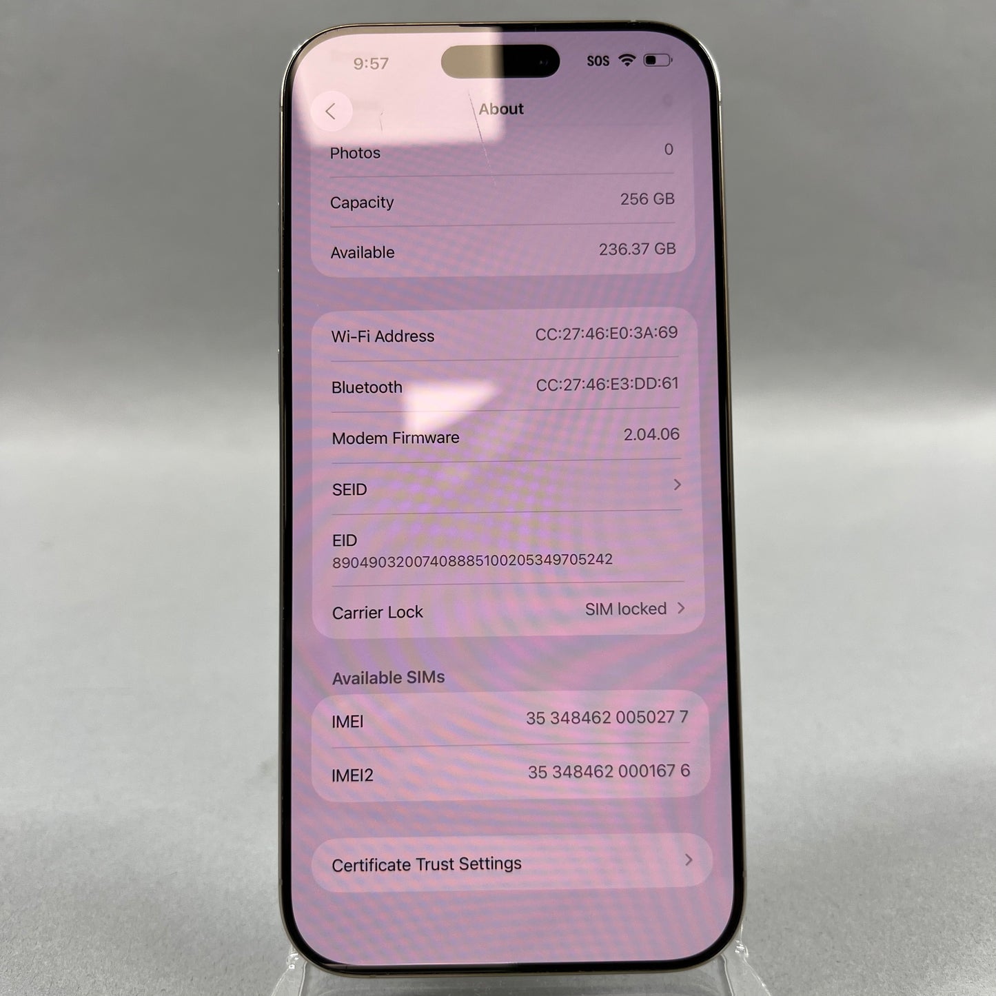 Flawless AT&T Apple iPhone 16 Pro Max 256GB Bad IMEI 353484620050277