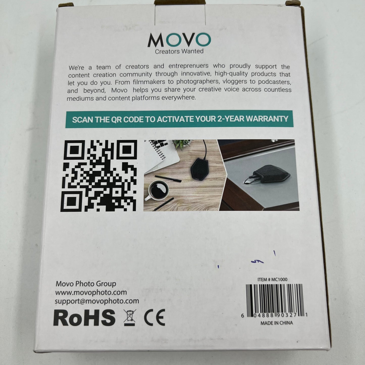 MOVO Portable USB Conferencing Microphone MC1000