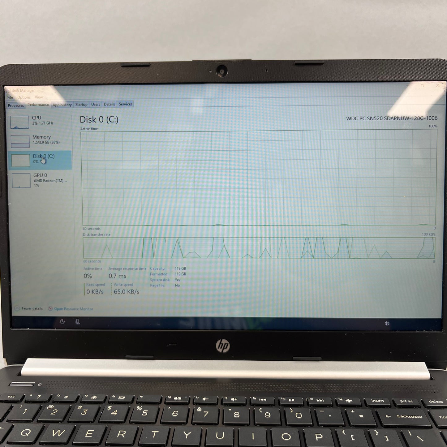 HP 14-dk0002dx A9-9425 4GB RAM 128GB Radeon R5 Graphics