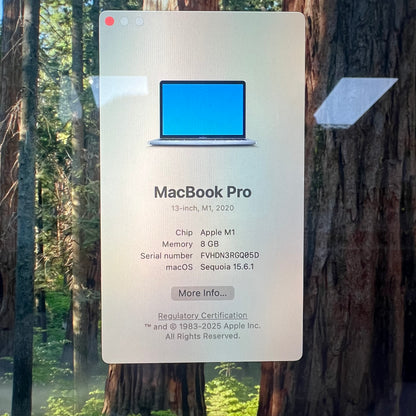 2020 Apple MacBook Pro 13.3" M1 3.2GHz 8GB RAM 256GB SSD Space Gray