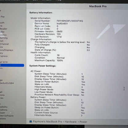 2024 Apple MacBook Pro 16" M4 Pro 20 Core 4.5GHz 48GB RAM 512GB SSD A3403