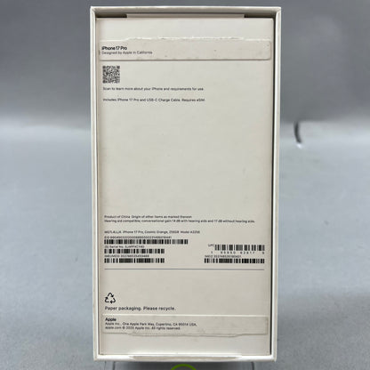 Flawless AT&T Apple iPhone 17 Pro 256GB Bad IMEI 356661400931688