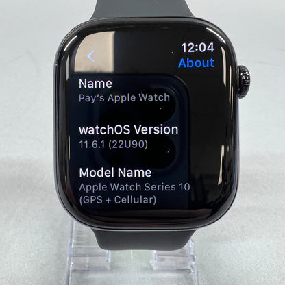 Unlocked Apple Watch Series 10 46MM Jet Black Aluminum MWY43LW/A