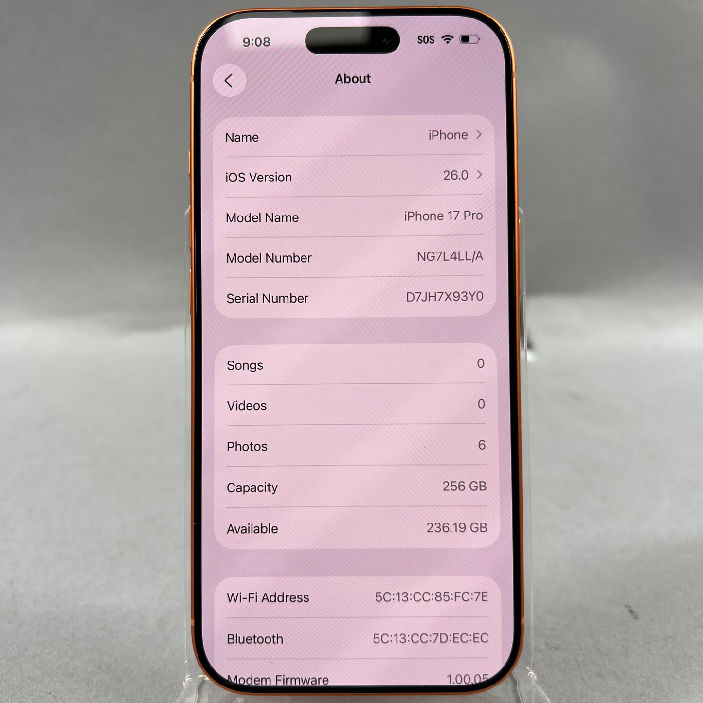 Flawless AT&T Apple iPhone 17 Pro 256GB Bad IMEI 356661400931688