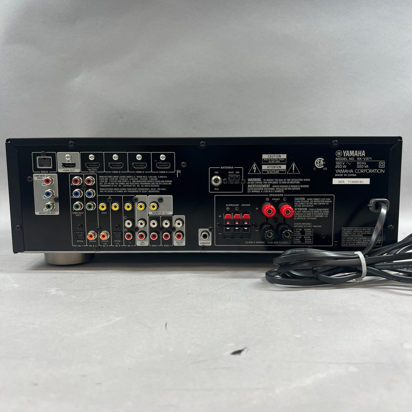 Yamaha Natural Sound AV Receiver RX-V371