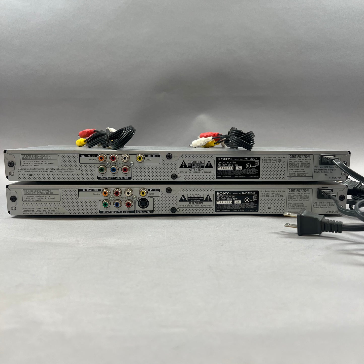 Lot of 2 Sony DVP-NS57P, DVP-NS55P CD/DVD Player