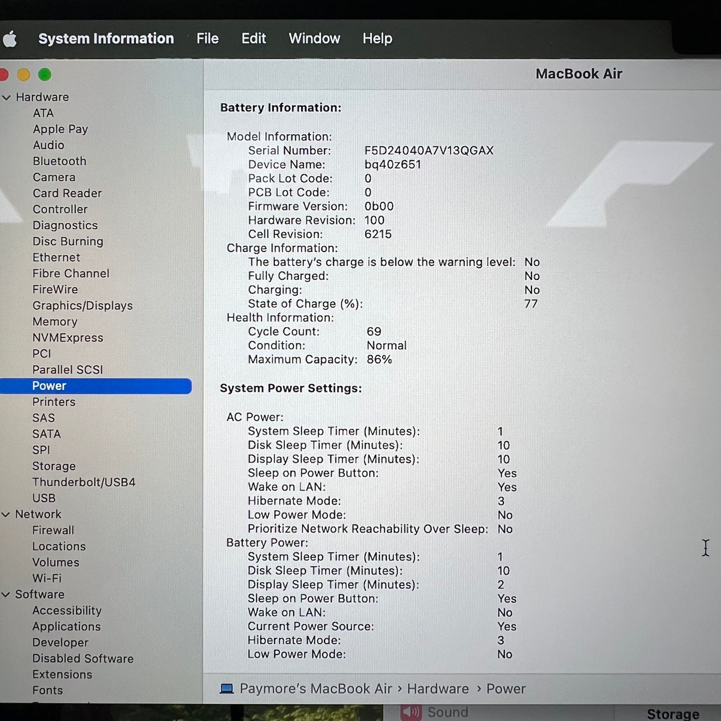 2022 Apple MacBook Air 13.6" M2 3.5GHz 8GB RAM 256GB SSD Space Gray A2681