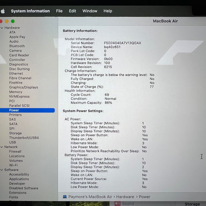 2022 Apple MacBook Air 13.6" M2 3.5GHz 8GB RAM 256GB SSD Space Gray A2681