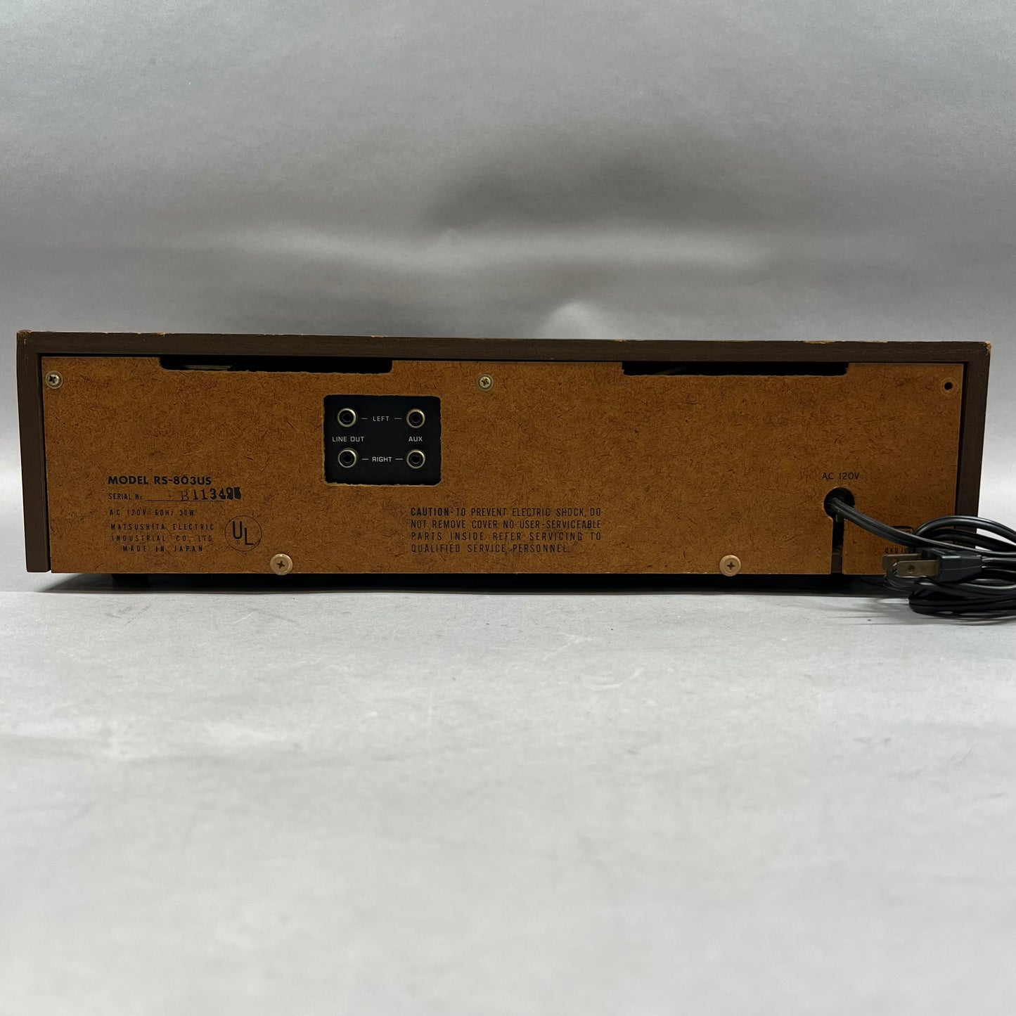 Panasonic RS-803US 8-Track Tape Deck Stereo Cartridge Player