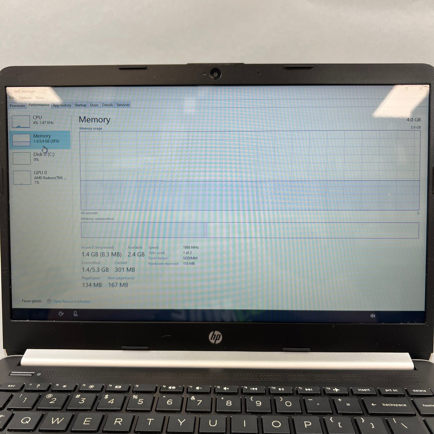 HP 14-dk0002dx A9-9425 4GB RAM 128GB Radeon R5 Graphics