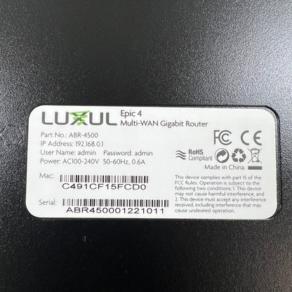 Luxul Epic 4 Wireless Access Point ABR-4500