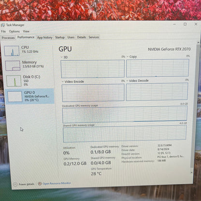 Gigabyte Geforce RTX 2070 8GB GDDR6 Graphics Card IHB71900899