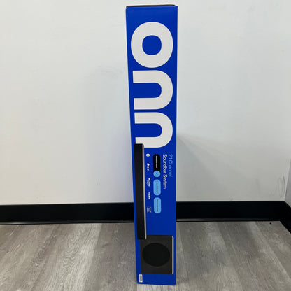 New onn 2.1 Channel Sound Bar/Subwoofer Surround Speakers Pair & Center Black