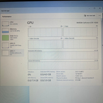 Acer Aspire N17C3 17.3" i5-8300H 2.3GHz 8GB RAM 1TB SSD GeForce GTX 1050