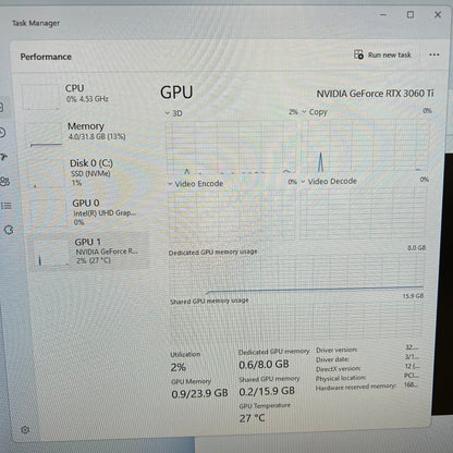 NZXT i-Series i5-12600k 3.70GHz 32GB RAM 1TB SSD Nvidia GeForce RTX 3060 Ti