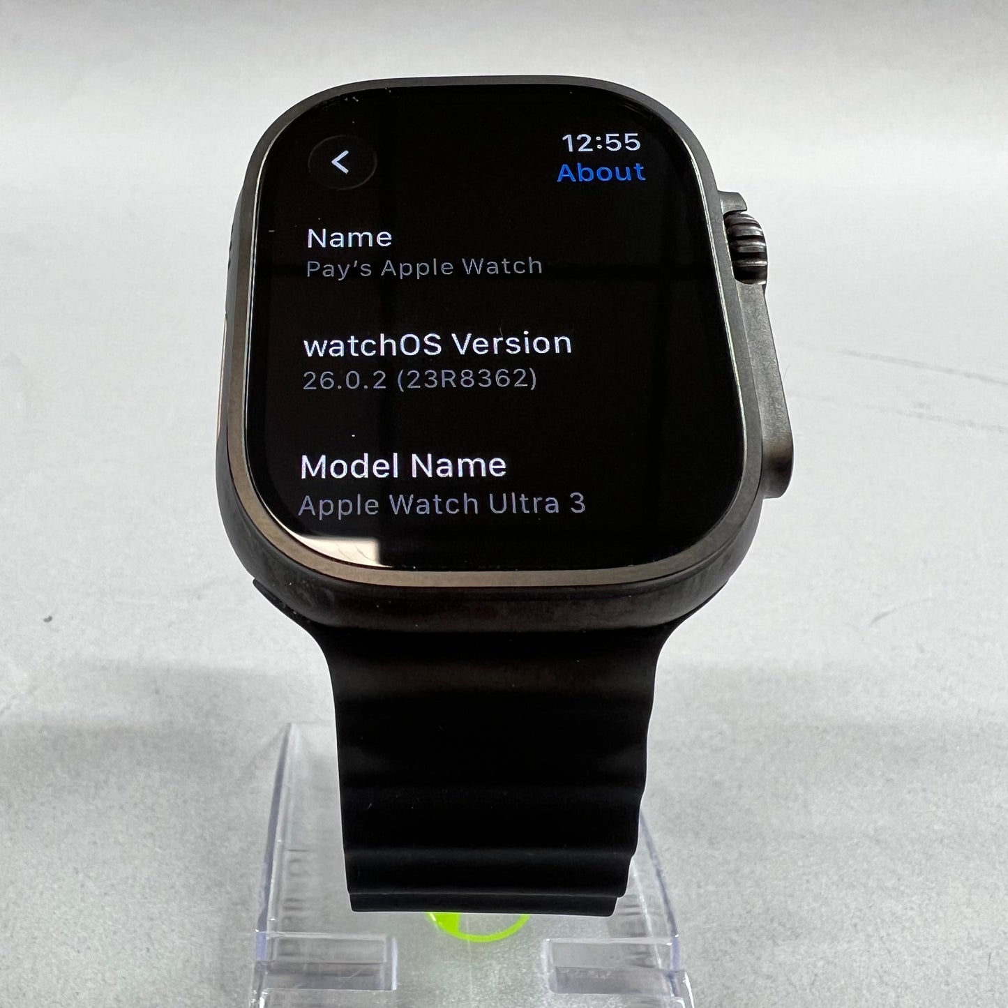 Unlocked Apple Watch Ultra 3 49MM Black Titanium Black Sport Band MF0J4LW/A