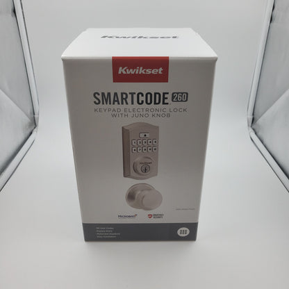 New Kwikset Smart Code Touchpad Deadbolt Smart Deadbolt Satin Nickel SmartCode 260