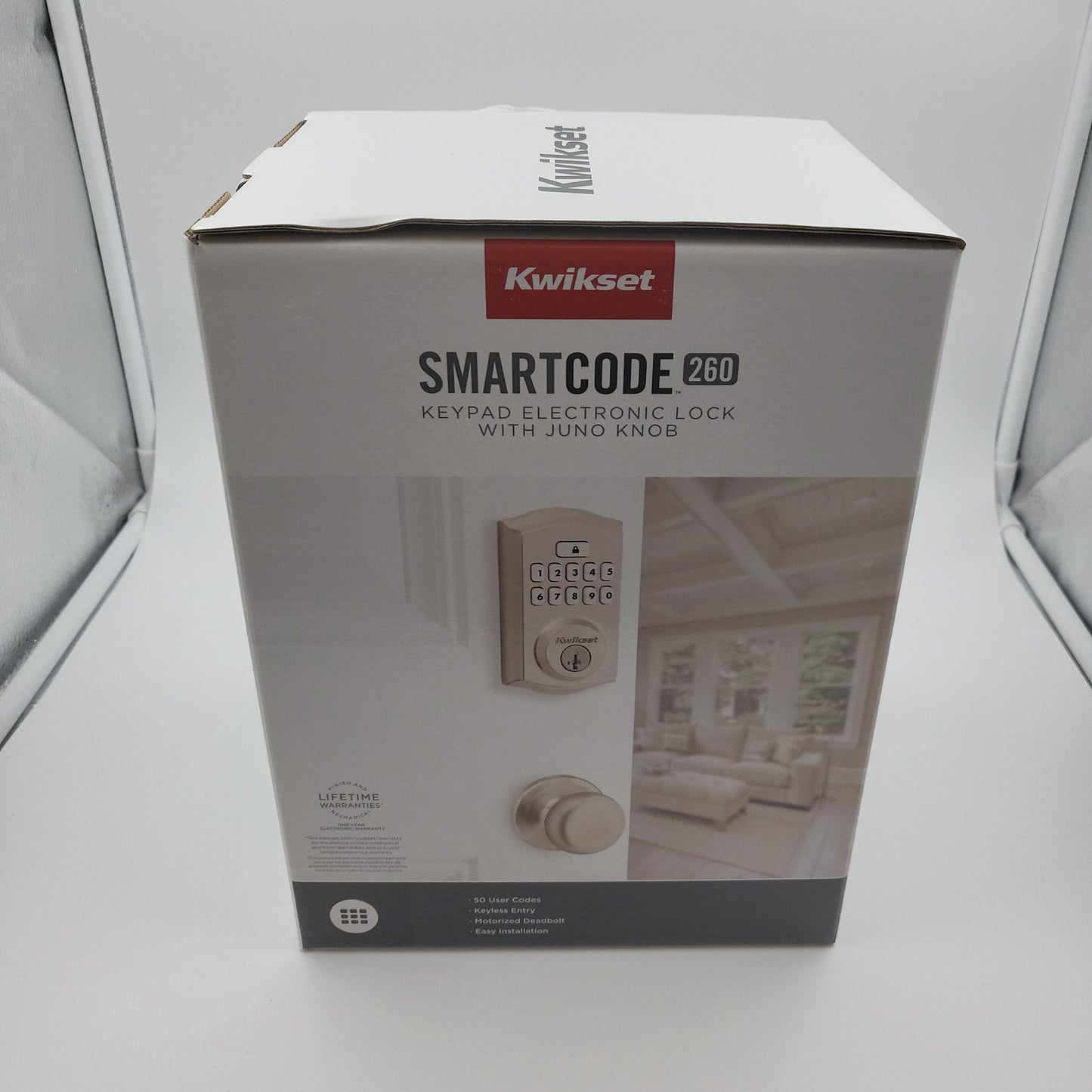 New Kwikset Smart Code Touchpad Deadbolt Smart Deadbolt Satin Nickel SmartCode 260