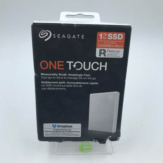 New Open Box Seagate Portable One Touch 1TB USB-C External SSD stkg1000401