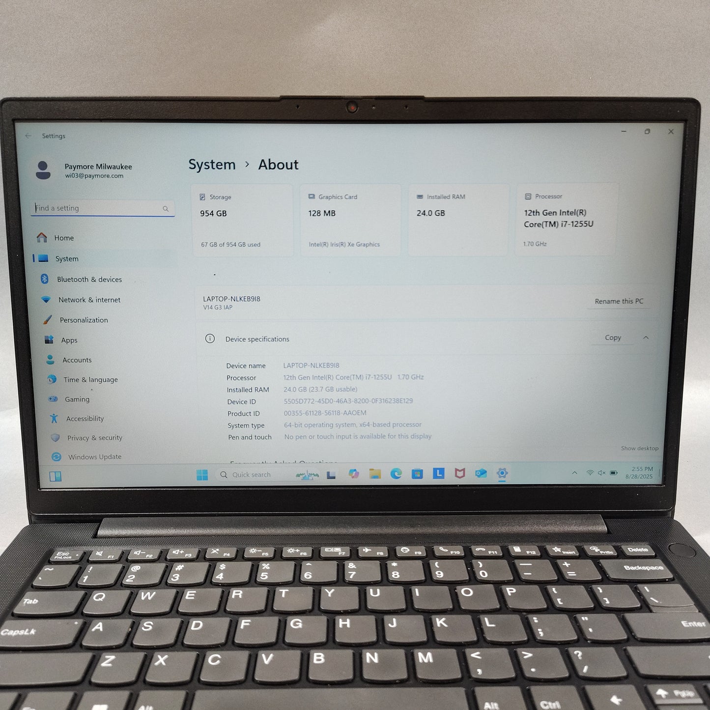 Lenovo IdeaPad 13.3" i7-1255U 1.7GHz 24GB RAM 1TB SSD