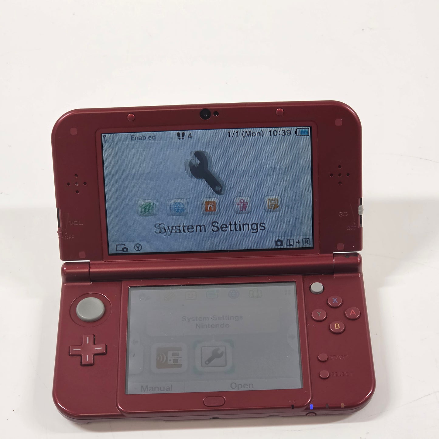 Nintendo 3DS XL Handheld Game Console Only Red/Black