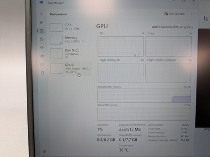 Dell Inspiron P112 15.6" Ryzen 7 7730U 4.5GHz 16GB RAM 512GB SSD AMD Radeon