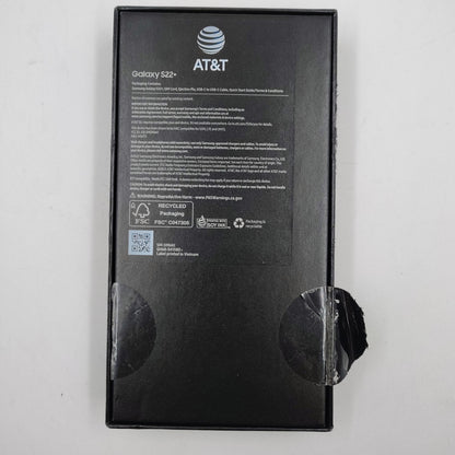 New Open Box AT&T Samsung Galaxy S22 Plus 128GB SM-S906U Absolute Black