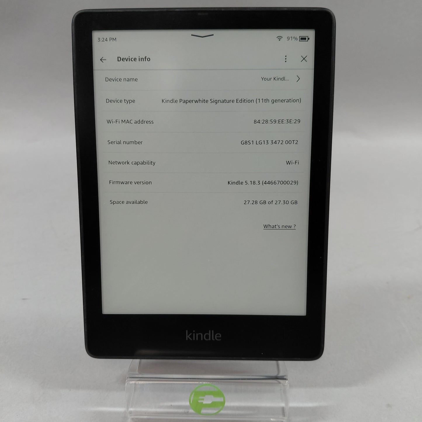 WiFi Only Amazon Kindle Paperwhite 11th Gen 32GB Black