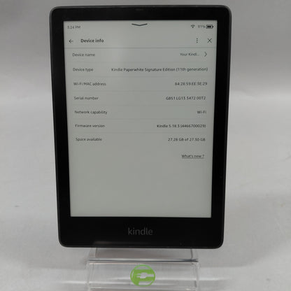 WiFi Only Amazon Kindle Paperwhite 11th Gen 32GB Black