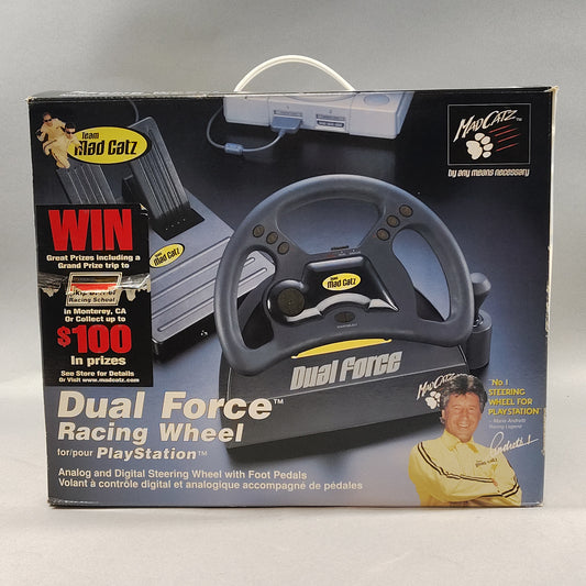 Dual Force Racing Wheel For Playstation