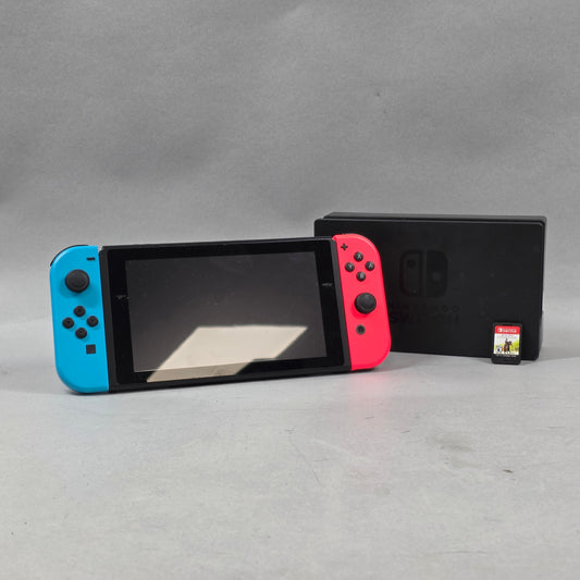 Nintendo Switch v1 Video Game Console HAC-001 Red/Blue