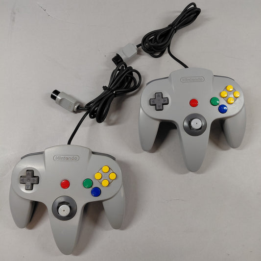 Lot of 2 Nintendo 64 Original Gray/Yellow