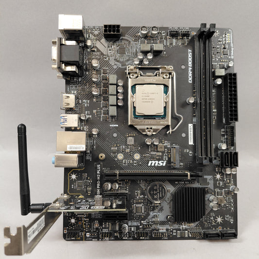 MSi H310M Pro-M2 Plus H4 W/Intel Core i5-9400F CPU & Asus PCIe M.2 Wi-Fi Adapter