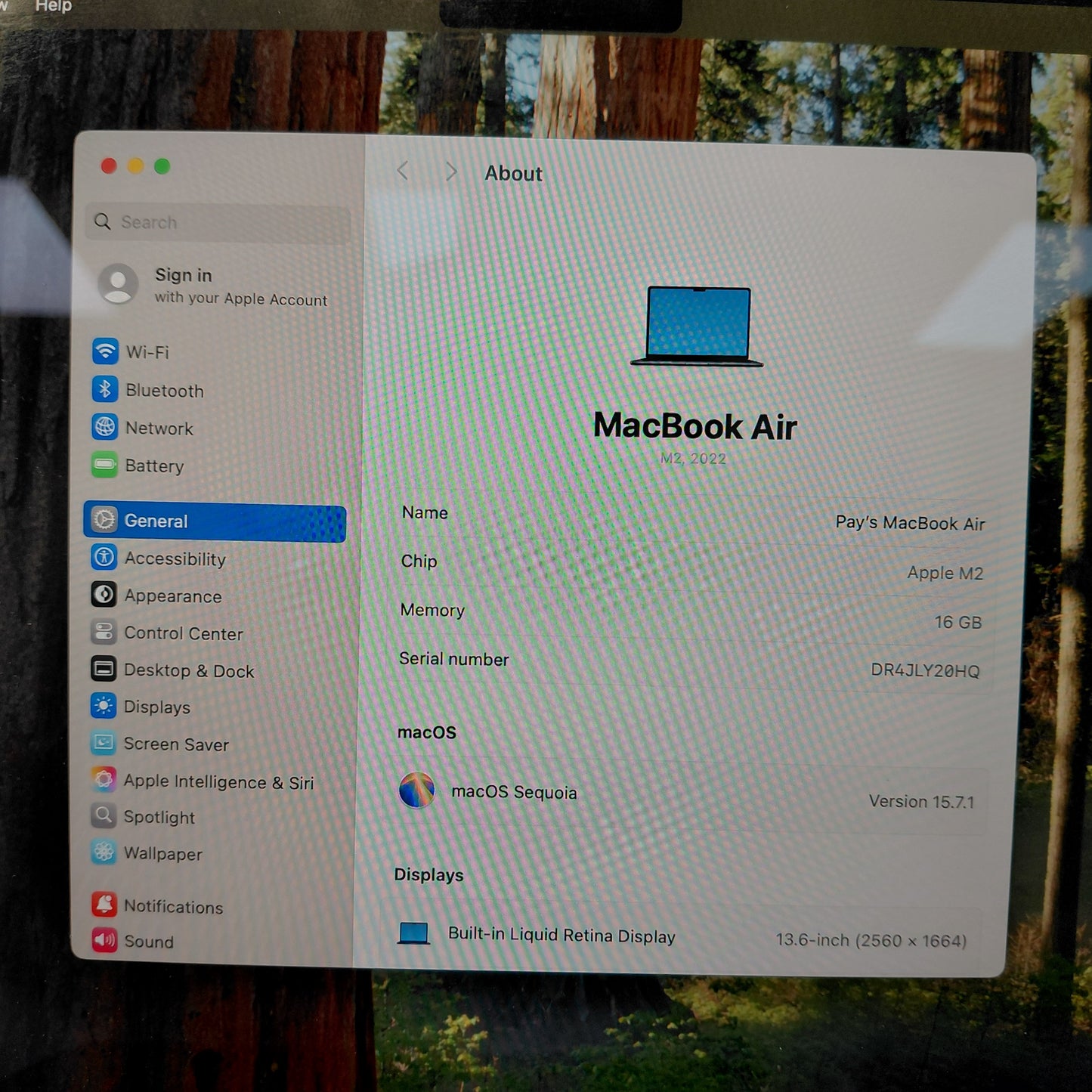 2022 Apple MacBook Air 13.6" M2 8C GPU 3.5GHz 16GB RAM 250GB SSD A2681