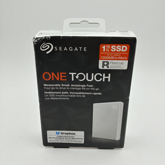 New Seagate Portable One Touch 1TB USB-C External SSD SRD0FV4