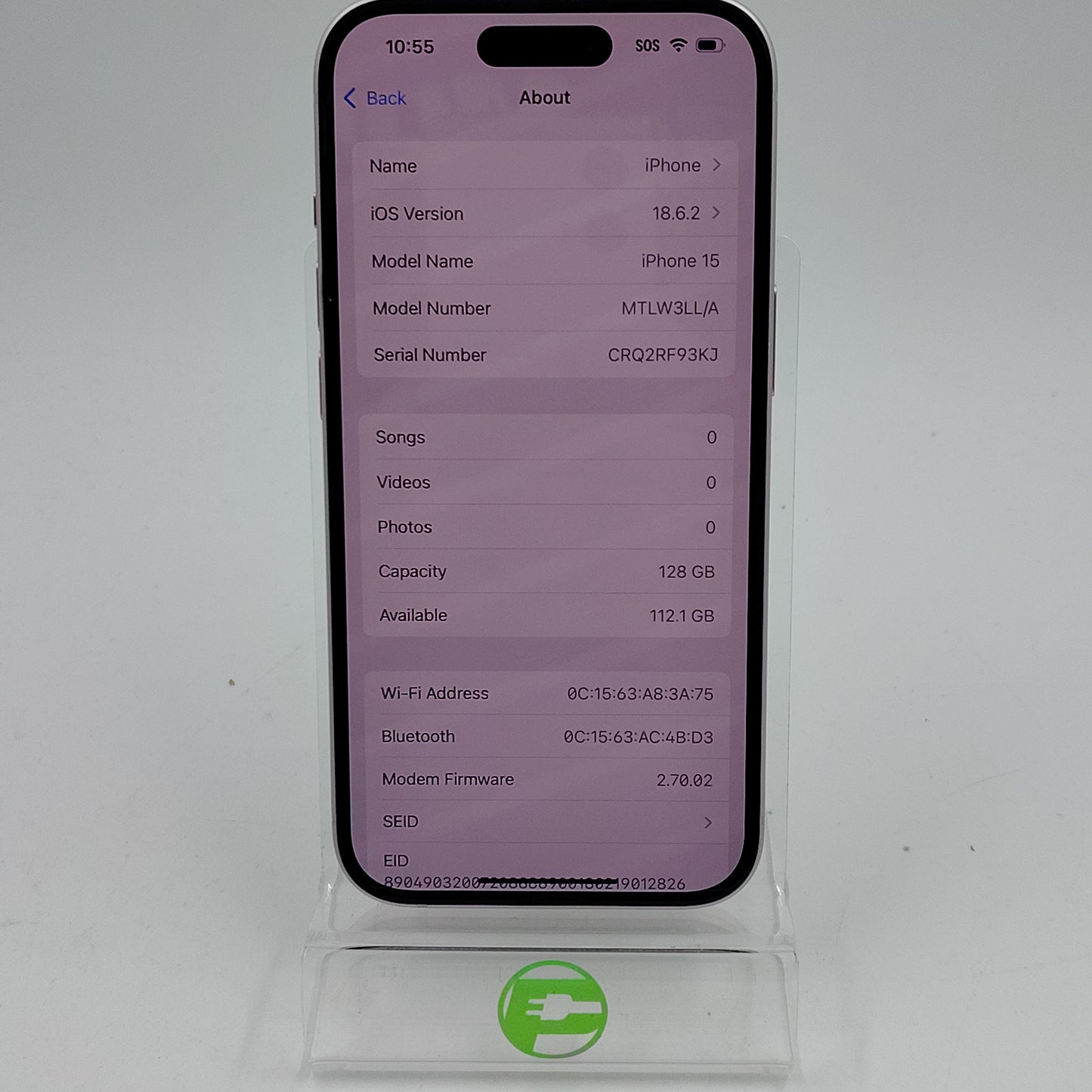 Unlocked Apple iPhone 15 128GB Pink MTLW3LL/A