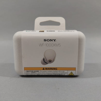 New Sony WF-1000XM5 Noise Cancelling Wireless Earbuds  White