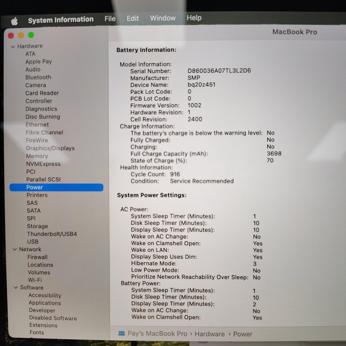 2019 Apple MacBook Pro 13.3" i5 1.4GHz 8GB RAM 128GB A2159
