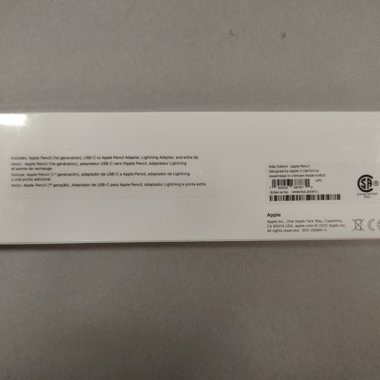 New Apple Pencil 1st Gen Smart Pencil Stylus White MK0C2AM/A