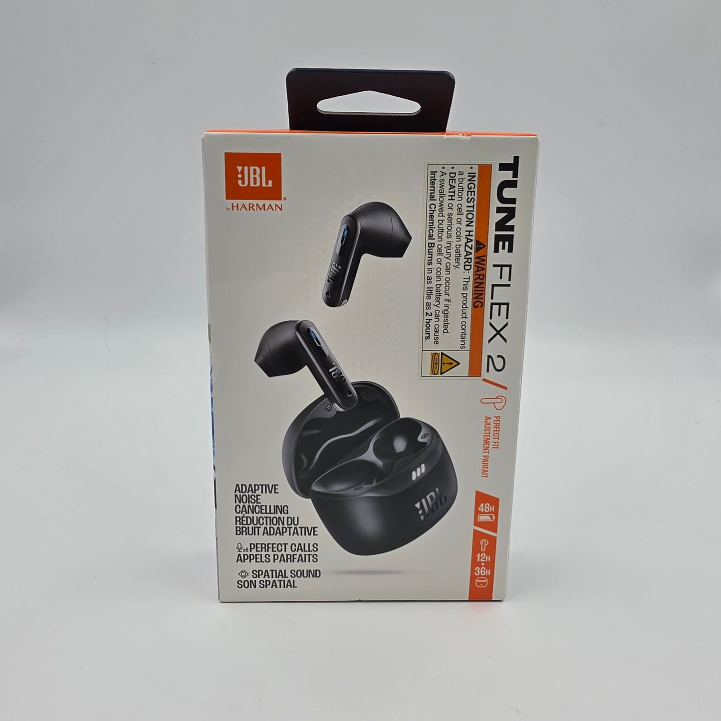 New JBL Tune Flex Noise Cancelling Wireless Earbuds  Black