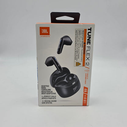 New JBL Tune Flex Noise Cancelling Wireless Earbuds  Black
