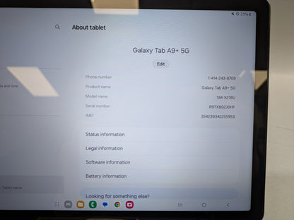 T-Mobile Samsung Galaxy Tab A9+ 8.7" 64GB Black SM-X218U