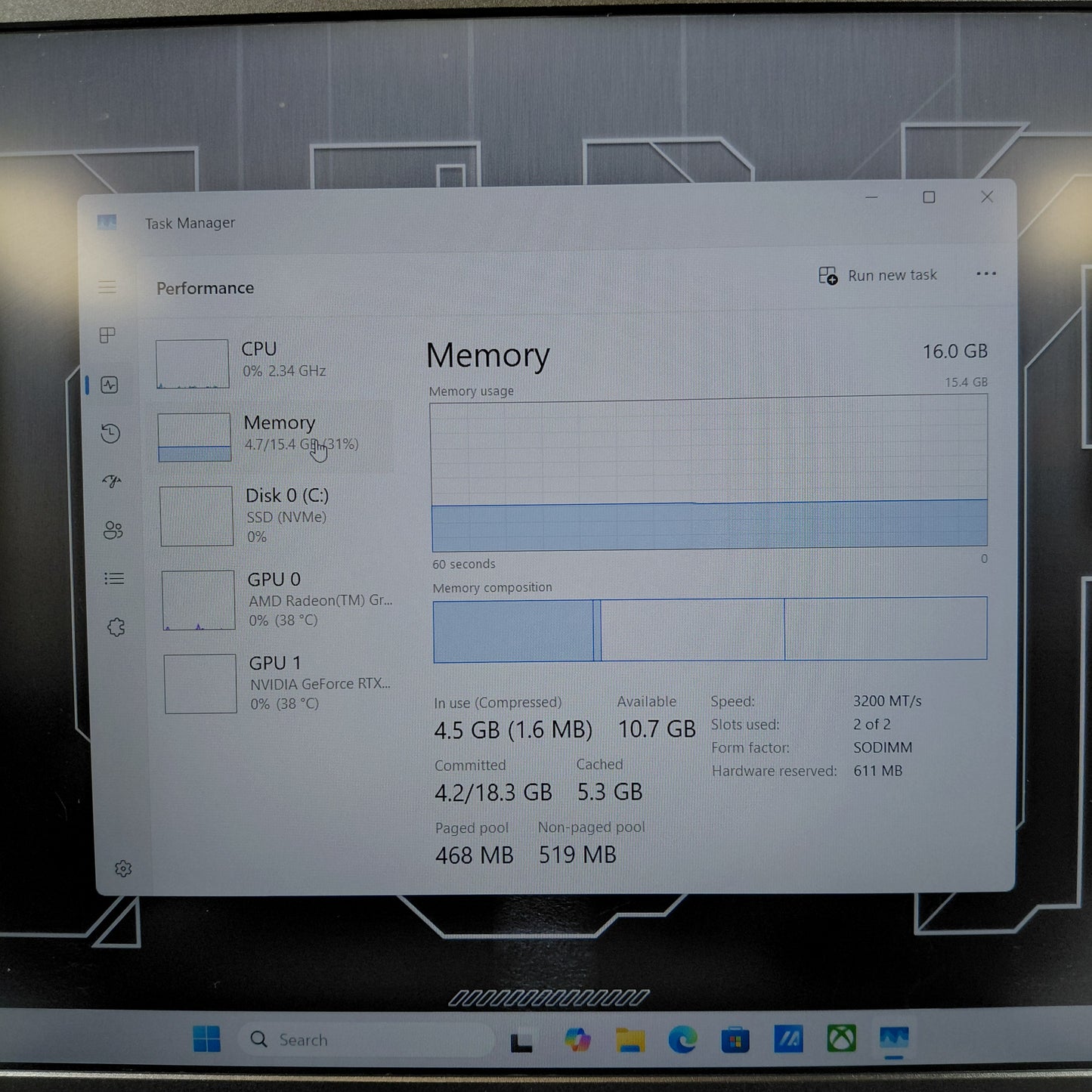 Asus TUF A15 16" Ryzen 5 5600H 3.3GHz 16GB RAM 500GB SSD GeForce RTX 3050 Ti