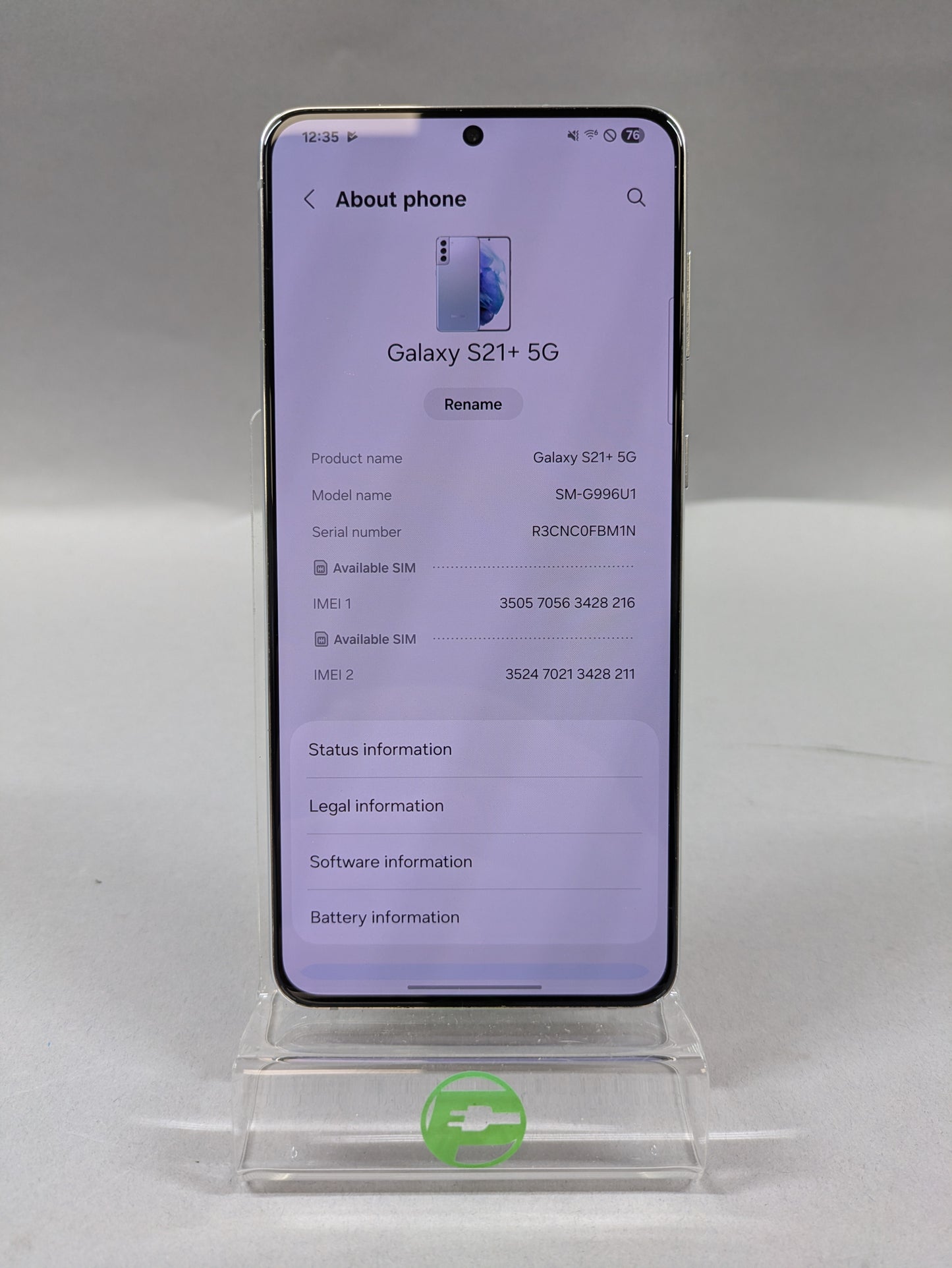 Unlocked Samsung Galaxy S21 Plus 5G 6GB RAM 128GB SM-G996U1 Black