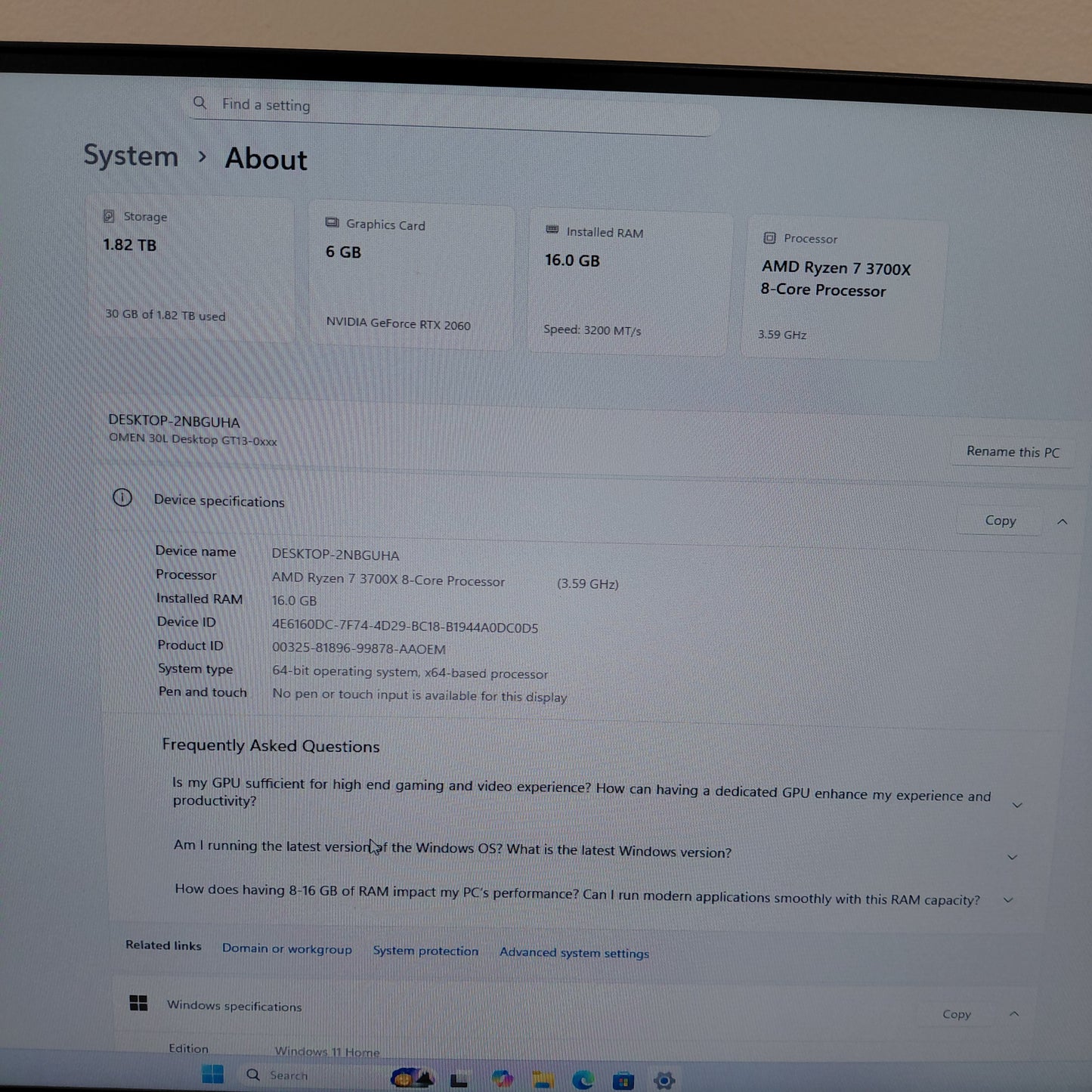 CyberPower i-Series Ryzen 7 3800X 16GB RAM 2TB HDD Nvidia GeForce RTX 2060